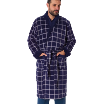 Bata hombre cuadros DORMEN Marino