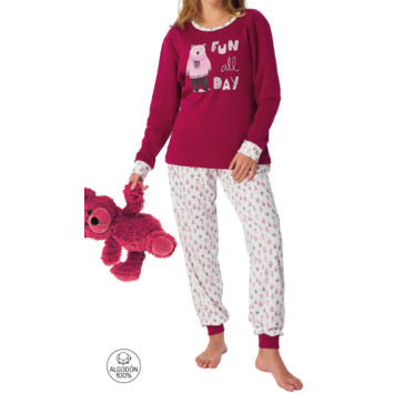 Pijama niña osos LENISS Rojo