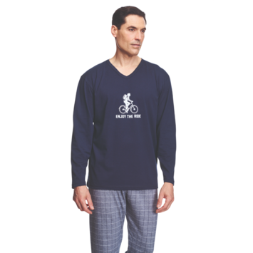 Pijama hombre largo verano ASMAN Marino