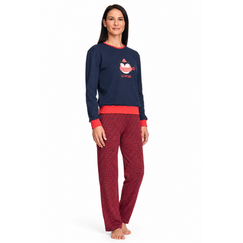 Pijama mujer pantalón cuadritos EVEN Marino