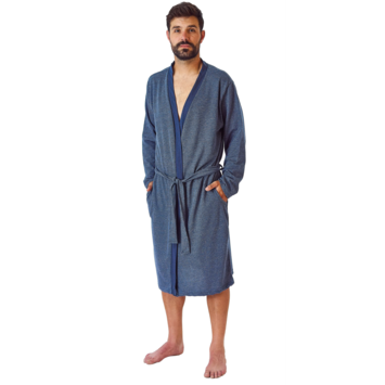 Bata hombre verano fina algodón DORMEN Azul