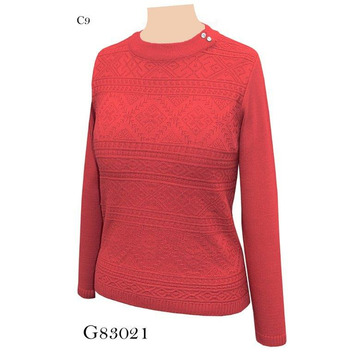 Jersey mujer botones cuello  COLMAR Granate