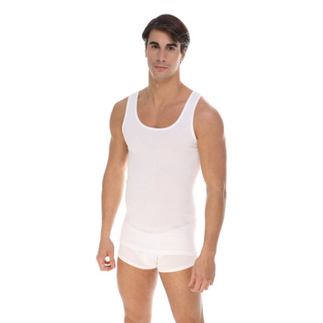 Camiseta hombre sport lisa tirante Algodón FERRYS Blanco