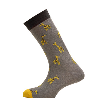Calcetines hombre algodón jirafas RODFER Gris oscuro