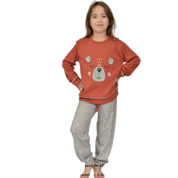 Pijama niña osito SÓNIA Cobre