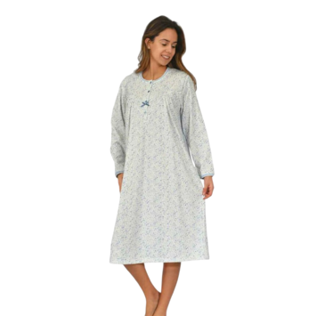 Camisón mujer tapeta flores SÓNIA Celeste