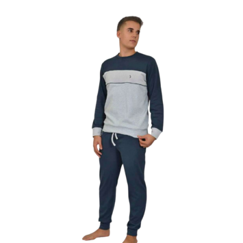 Pijama hombre cuello redondo SÓNIA Azul