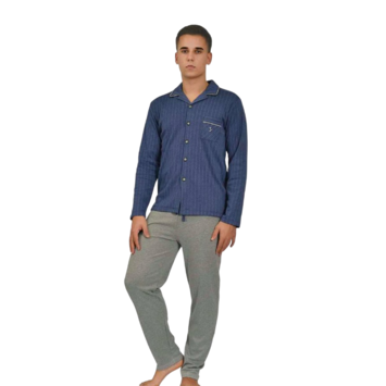 Pijama hombre abierto todo SÓNIA Azul