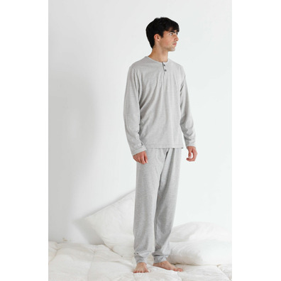 Pijama hombre largo verano puño BELTY Azul