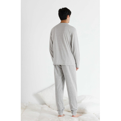 Pijama hombre largo verano puño BELTY Azul