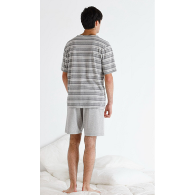 Pijama hombre corto tapeta  BELTY Gris claro