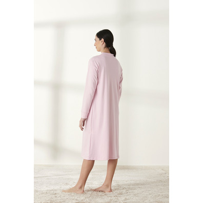 Camisón mujer manga larga liso BELTY Celeste