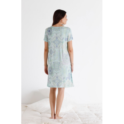 Camisola mujer manga corta dibujada BELTY Verde
