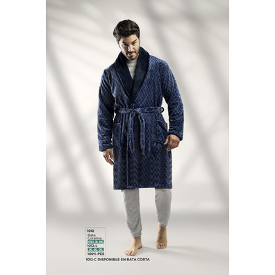 Bata hombre cruzar dibujos coralina LIN Marino