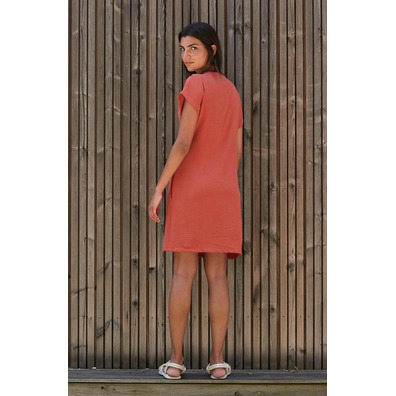 Playera mujer pico lisa BELTY Cobre