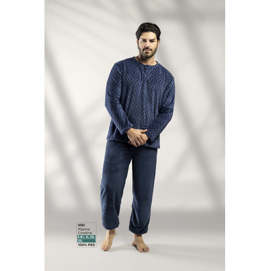 Pijama hombre tapeta puño coralina LIN Azul