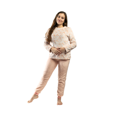 Pijama mujer coralina margaritas LIN Salmón