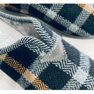 ZAPATILLA DESCALZA CUADROS ROAL Marino