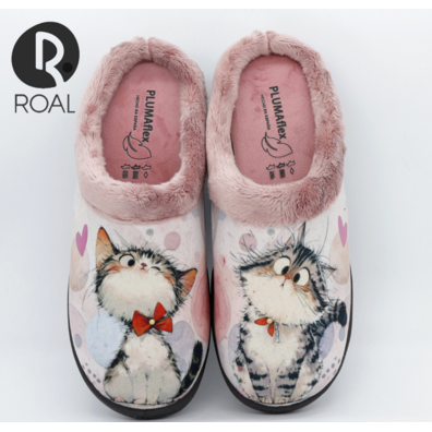 Zapatilla mujer descalza gatito ROAL Salmón