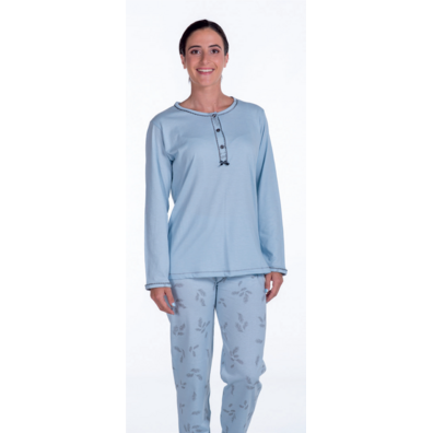 Pijama mujer largo verano tapeta MORANTE Celeste