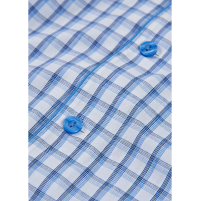 Pijama hombre tela algodón cuadros EL Búho NOCTURNO Azul