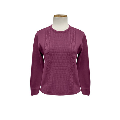 Jersey mujer cuello redondo OMC Burdeos