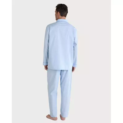 Pijama hombre tela algodón listado EL Búho NOCTURNO Verde