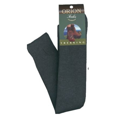 Calcetín hombre trekking largo acolchado ORION Negro