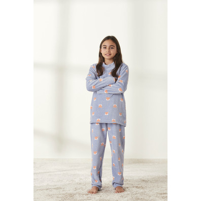 Pijama niña coralina BELTY Celeste