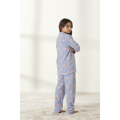 Pijama niña coralina BELTY Celeste