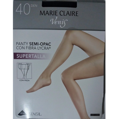 Panty supertalla con pieza 40 Den Negro