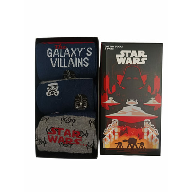 Calcetín hombre pack tres STAR WARS Surtido
