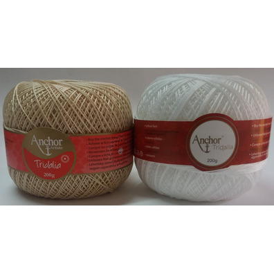 Hilo ganchillo Tridalia Nº 5 y 8 COATS Beige