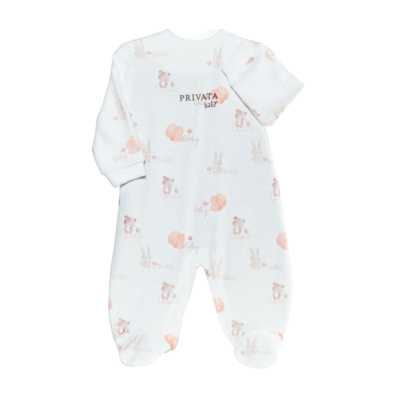 Pelele entero niña algodón ardillas PRIVATA Crema