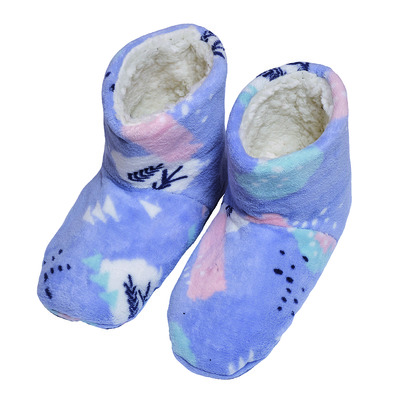 Zapatilla mujer tipo bota dibujos Mushler Celeste