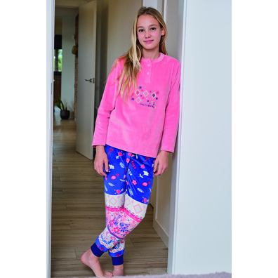 Pijama niña coralina dibujos Mushler Fucsia