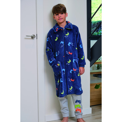 Bata niño cremallera juegos Mushler Azul