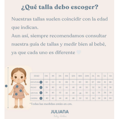 Conjunto bebé tres piezas lazada Juliana Beige