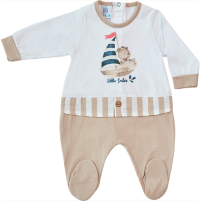 Pelele entero algodón barco Mushler Marfil