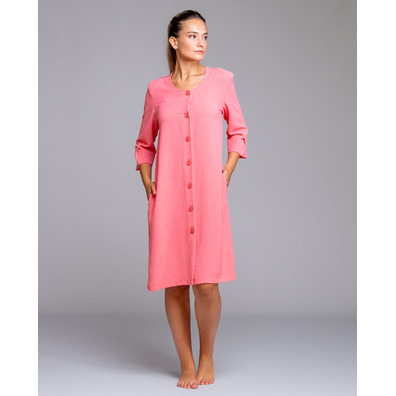 Bata mujer botones bodoques EGATEX coral