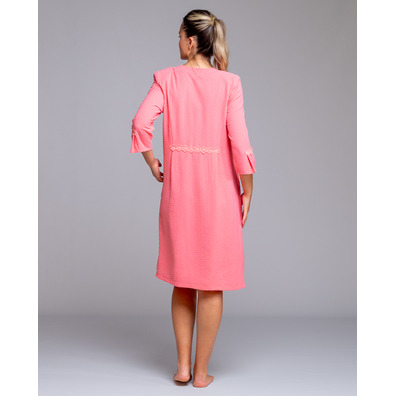 Bata mujer botones bodoques EGATEX coral
