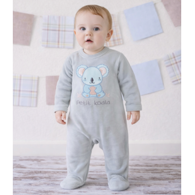 Pijama niño entero algodón koala Mushler Verde