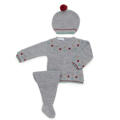 Conjunto bebé bodoques con gorro JULIANA Verde
