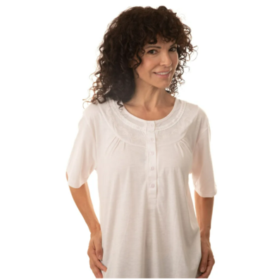 Camisón mujer manga corta liso FINDEL Rosa