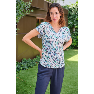 Camiseta blusa manga corta Mushler Verde