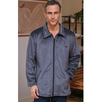 Bata hombre corta cremallera Mushler Gris oscuro