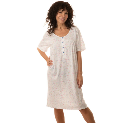 Camisón manga corta estampado FINDEL Azul_blanco