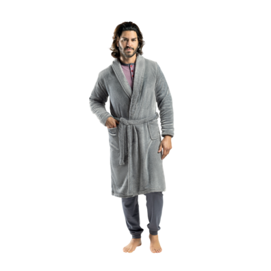 Bata hombre cruzar jaspeada coralina LIN Gris