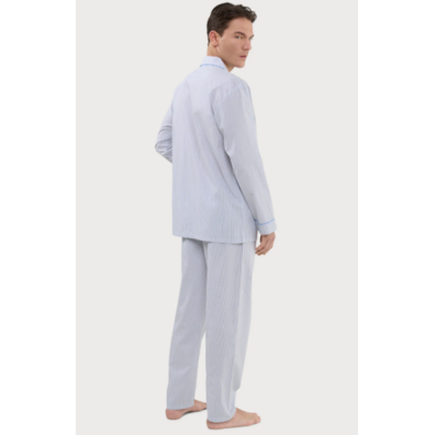 Pijama  hombre tela algodón listas EL Búho NOCTURNO Beige