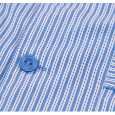 Pijama hombre tela algodón listado EL Búho NOCTURNO Azul